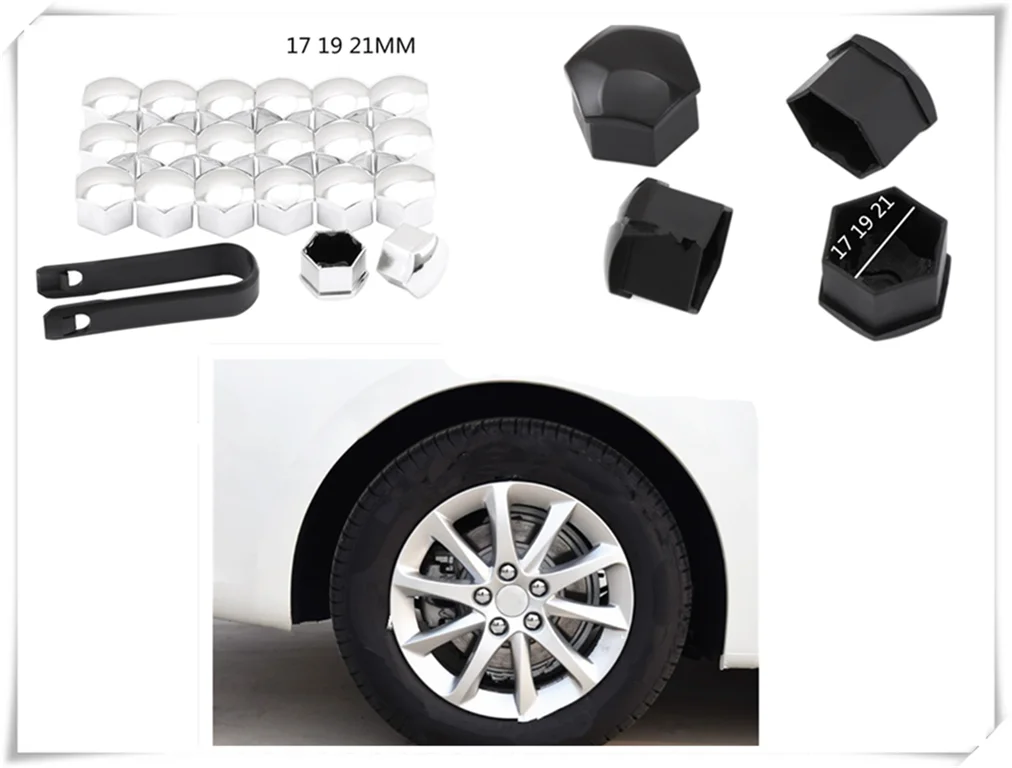 

Car shape 20Pcs universal rust 17 19 21mm tire nut bolt protection cap for BMW 330e M235i Compact 520d 518d 428i 530d 130i