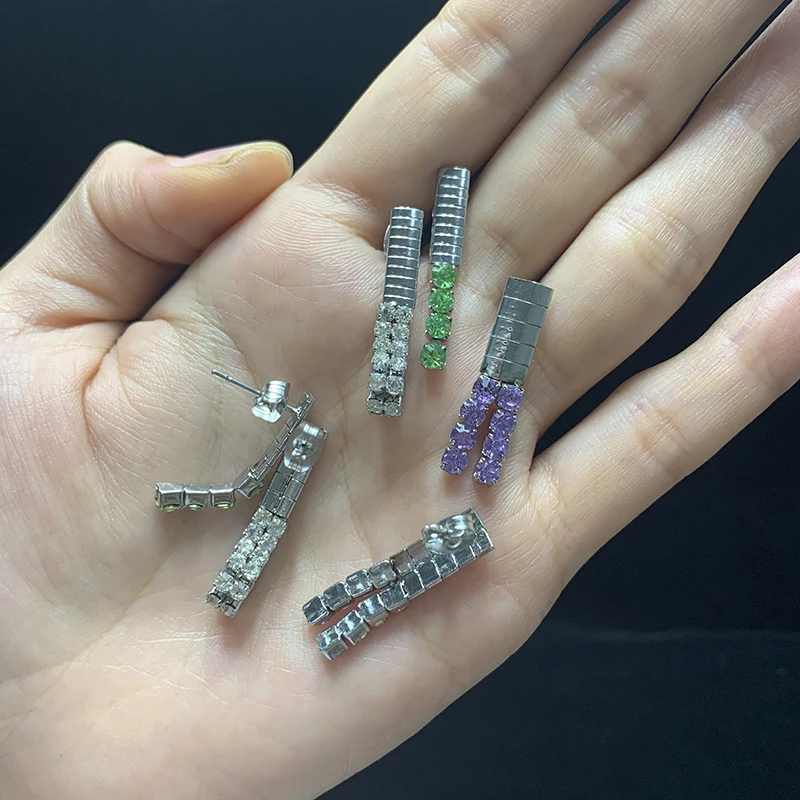 USENSET очаровательные циркониевые серьги-гвоздики для женщин ювелирные изделия из