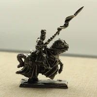 medieval terran knights legion toy model desk ornament table game decoration copper war horse spear soldier figurines miniatures