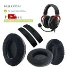 NULLKEAI Сменные утолщенные кожаные бархатные накладки для наушников HyperX Cloud Silver,II,X, Высококачественная повязка для ушей
