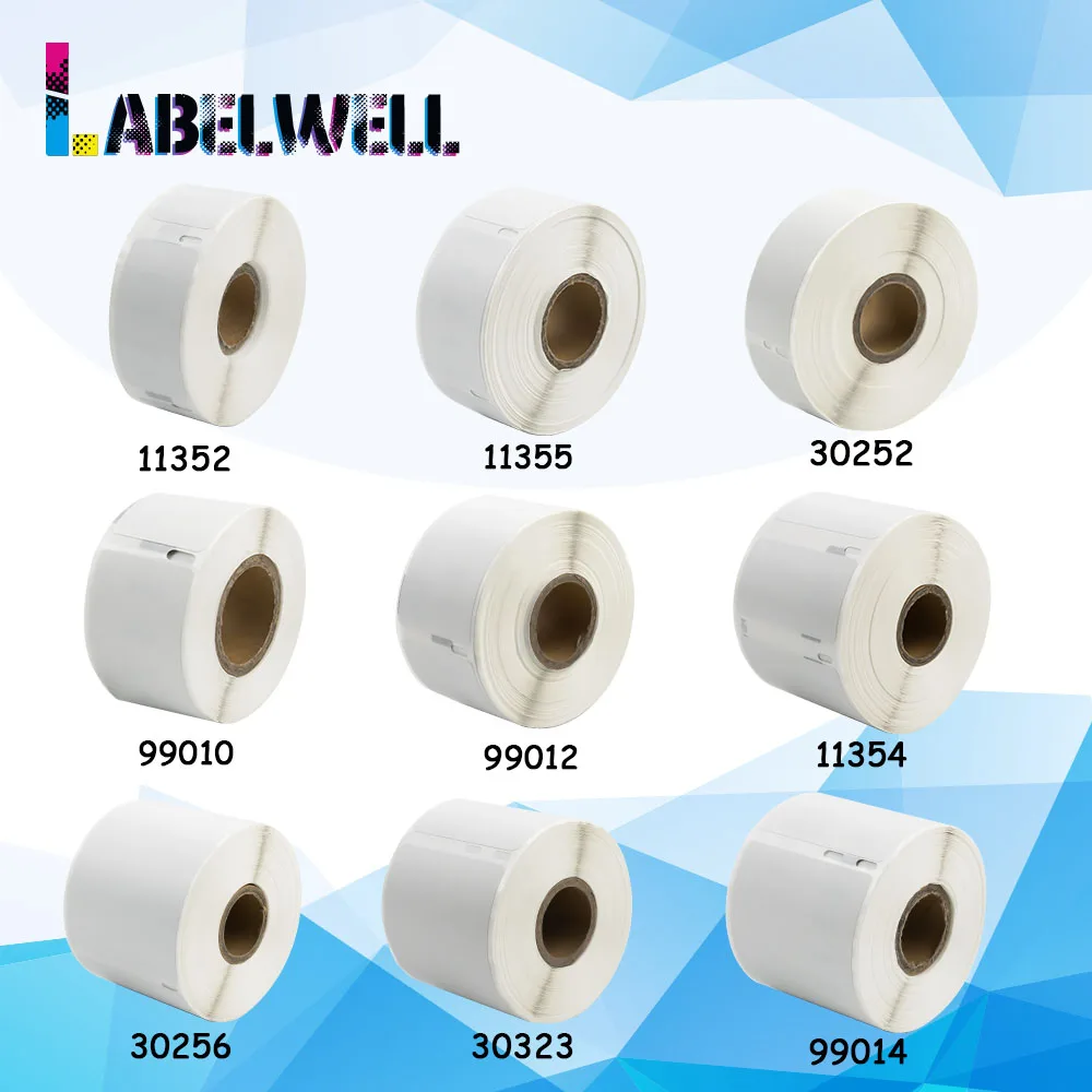 Labelwell рулон этикеток разных размеров 11352 11354 99014 99010 99012 LW совместим с DYMO LabelWriter 450