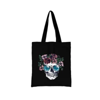 skeleton skull customizable bag reusable shopping canvas bags wholesale designer handbags womens woman shopper beach 2021 tote