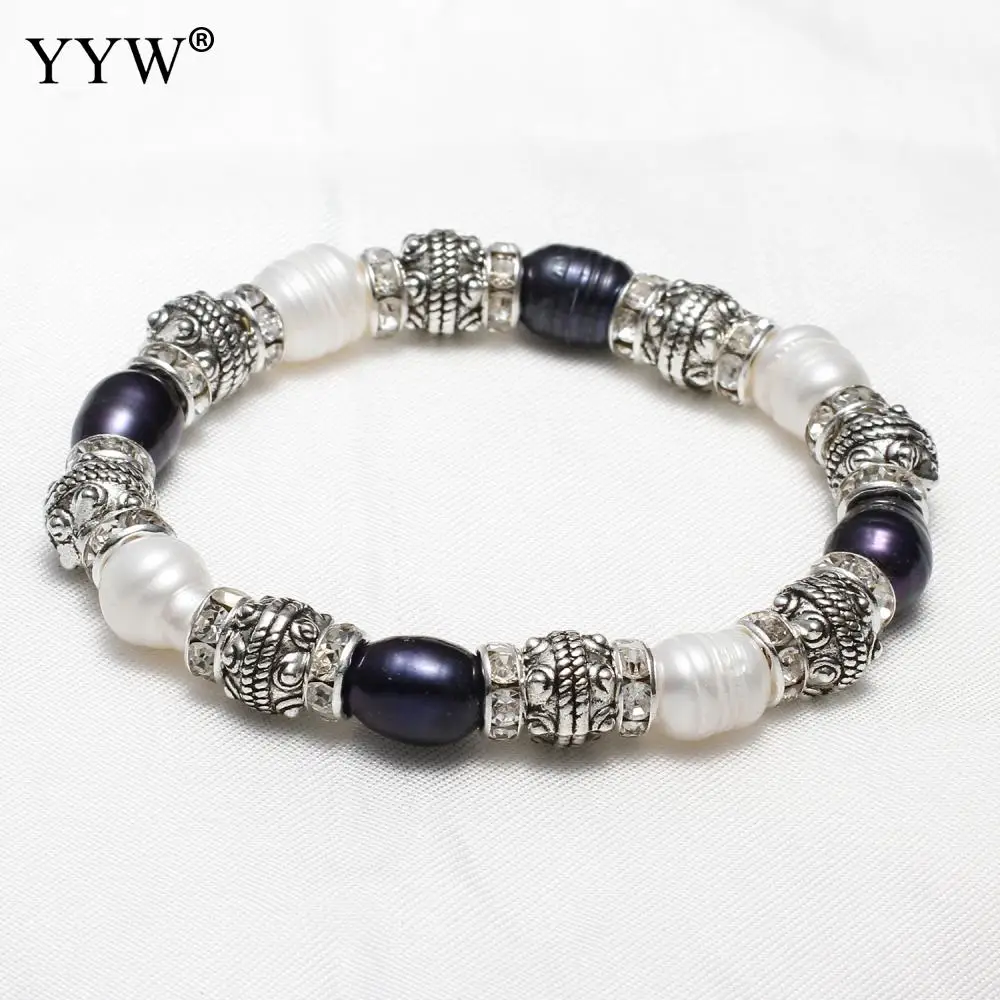 5 шт. роскошный женский Пресноводный Культивированный жемчужный браслет