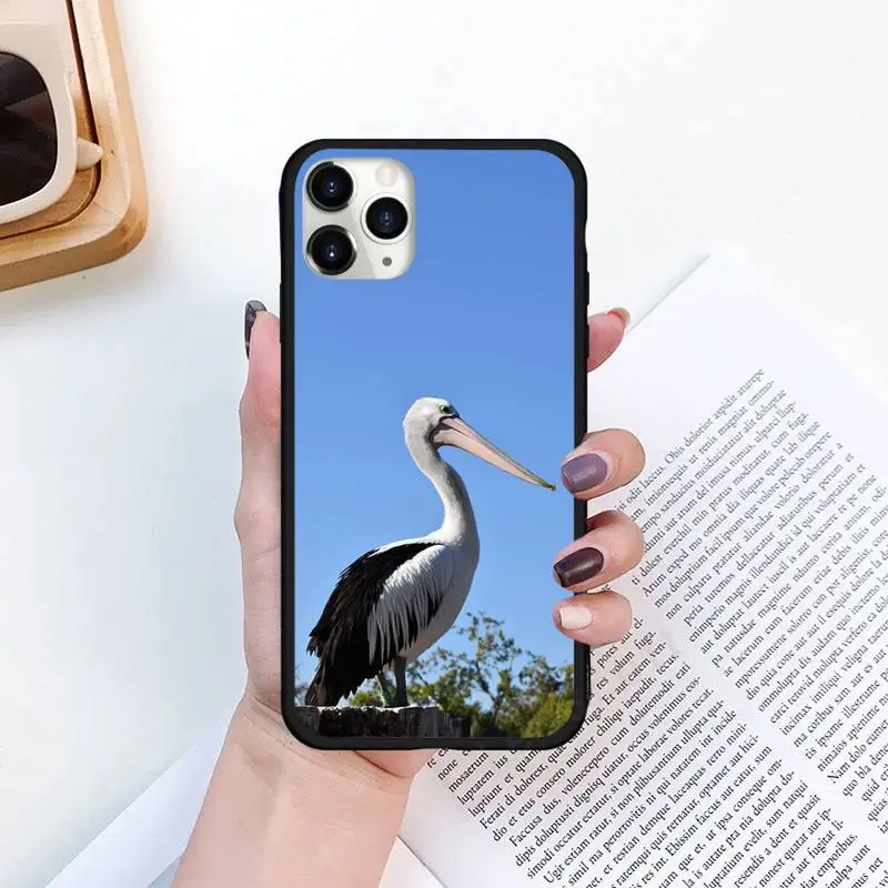 

pelican cute animal Phone Case for iPhone 11 12 pro XS MAX 8 7 6 6S Plus X 5S SE 2020 XR Luxury brand shell funda coque