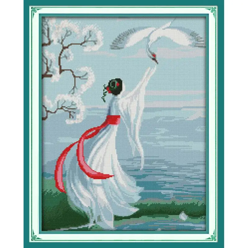 Набор для вышивки крестиком Joy Sundy с изображением Белого Журавля распродажа