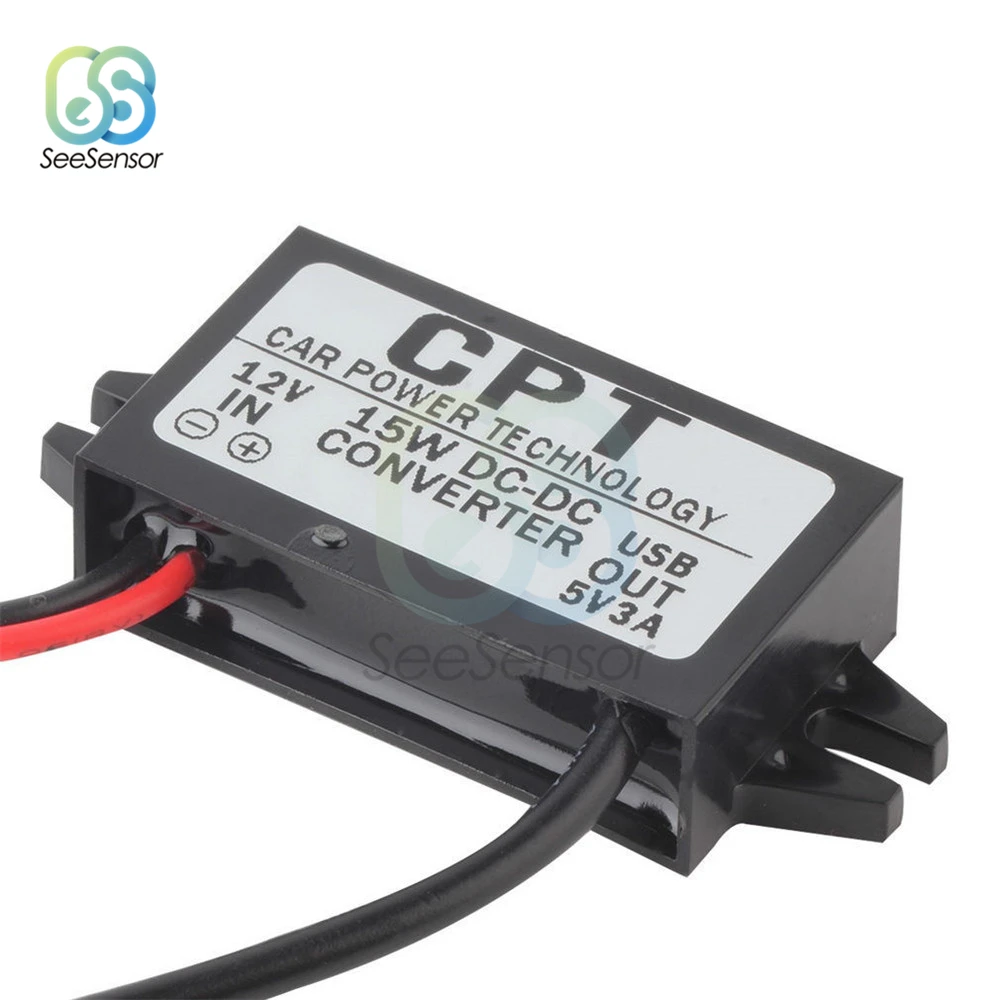 DC/DC 12 В до 5 В 3A 15 Вт Micro USB автомобильный преобразователь питания понижающий регулятор понижающее напряжение питание выходной адаптер низкое тепло