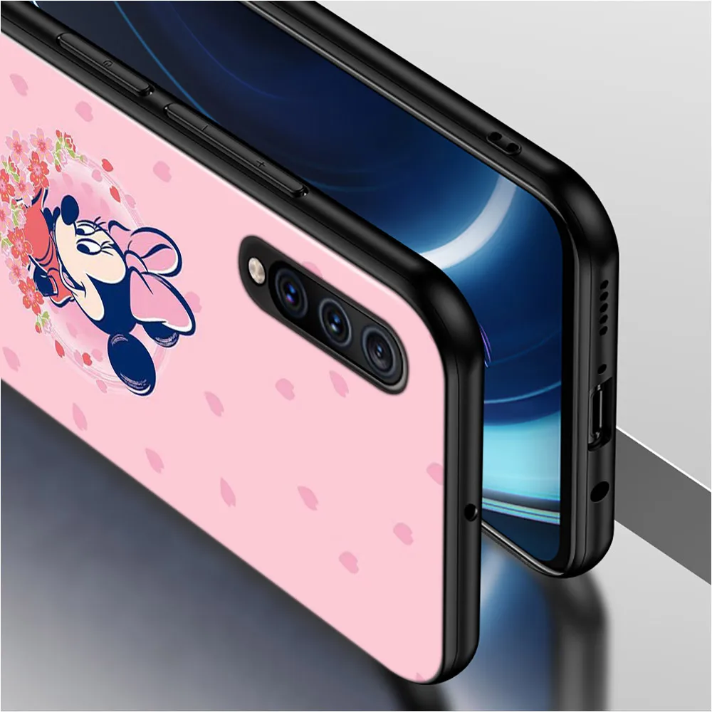 Red Mickey Minnie For Samsung Galaxy A73 A33 A72 A71 A52 A51 A22 A12 A32 A21S 4G 5G Silicone Soft Black Phone Case