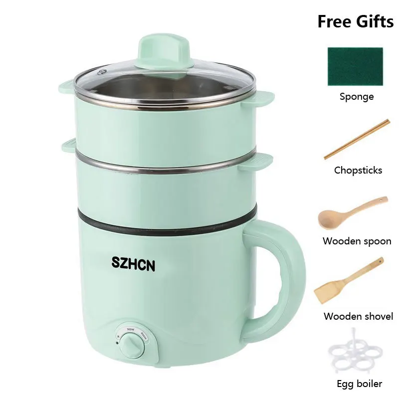 

Электрическая машина для приготовления пищи с 3-уровневой бытовой горячей кастрюлей на 2-3 человек многофункциональная электрическая рисов...