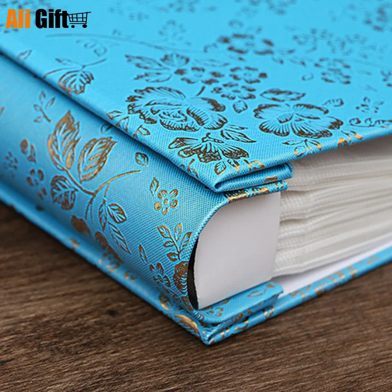 Фотоальбом 6 дюймов кожаный Цветочный ящик для хранения 100 листов альбом детей и