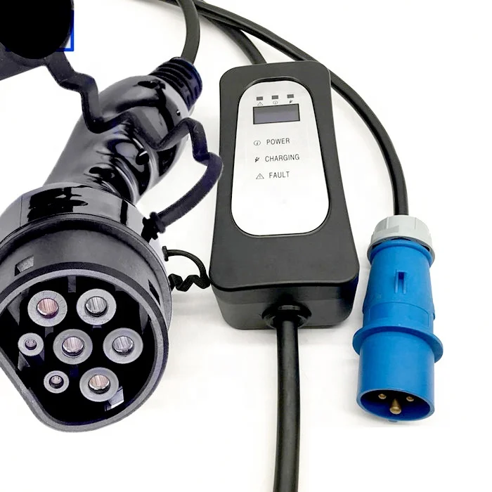 

CEE plug ev charging cable 7.6KW fast type 2 ev charging station