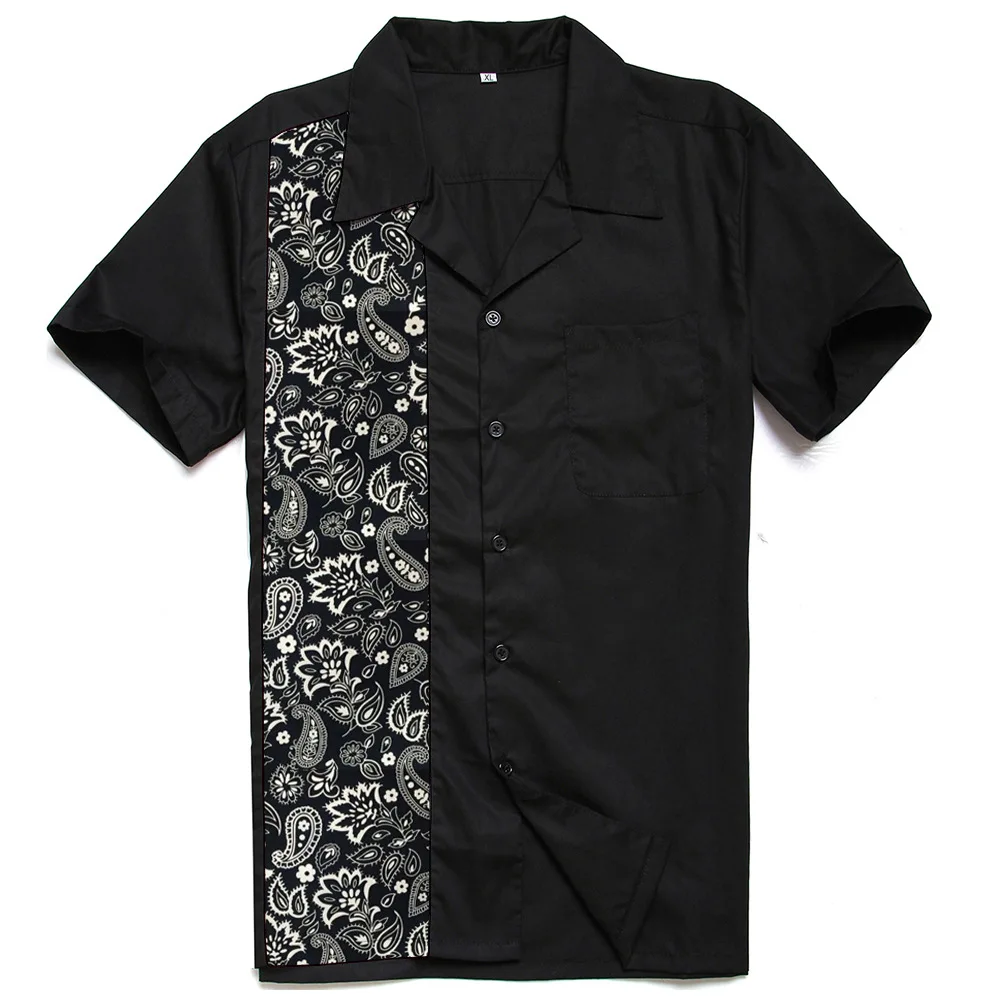 

New Menswear New Cashew Flower National Style Lapel Casual Short Sleeve Shirt Versatile Cotton