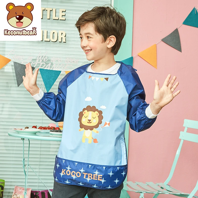 Детский водонепроницаемый фартук с длинным рукавом мультяшным единорогом | Дом и