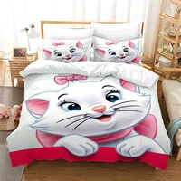 3d disney marie cat pattern duvet cover set with pillowcase bedding set single double twin full queen king size bedroom decor