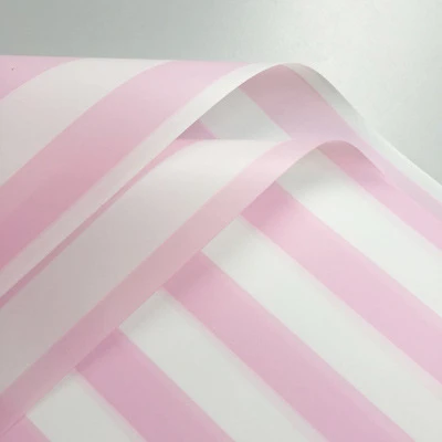 light pink Новые поступления 10seets модная Корейская полоса OPP бумага Цветок Упаковка букет Подарочная упаковка DIY водонепроницаемый цветочный материал - Цвет: light pink