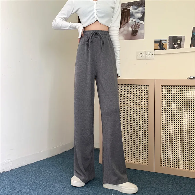 

New wide-leg pants women's casual large size mopping pants women's high-waist slimming loose drape straight trousers women