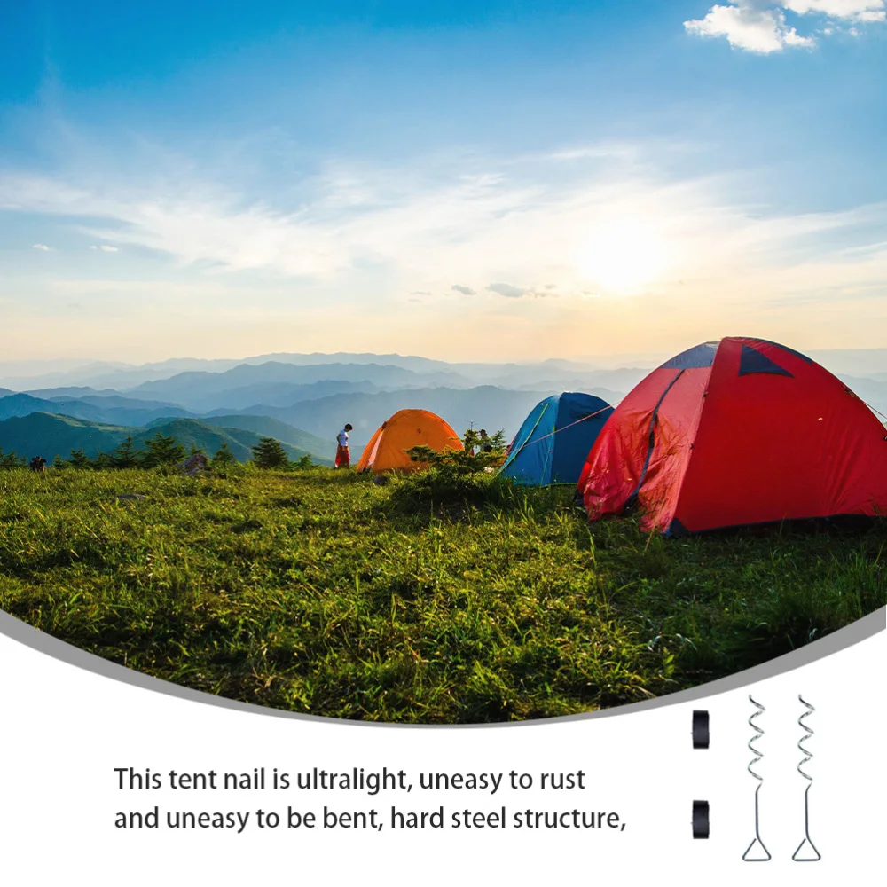 

1 Set Outdoor Tent Fixed Spiral Nail Ground Anchor Ground Anchor Kit for Canopy