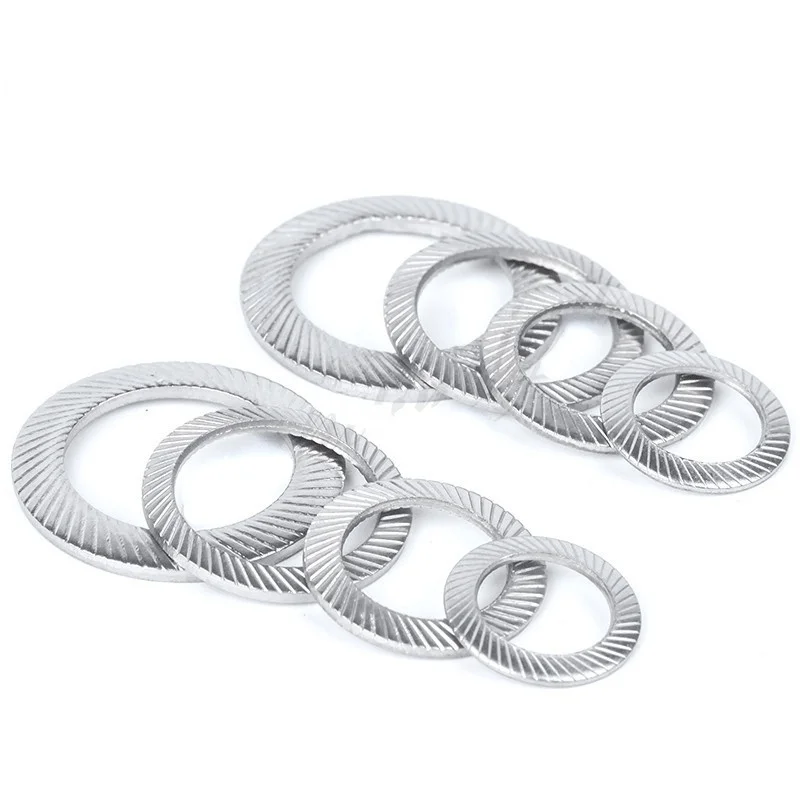 

5/10/50Pcs DIN9250 M2.5 M3 M4 M5 M6 M8 M10 M12 M14 -M25 304 Stainless Steel LockingPrinting Oblique Washers