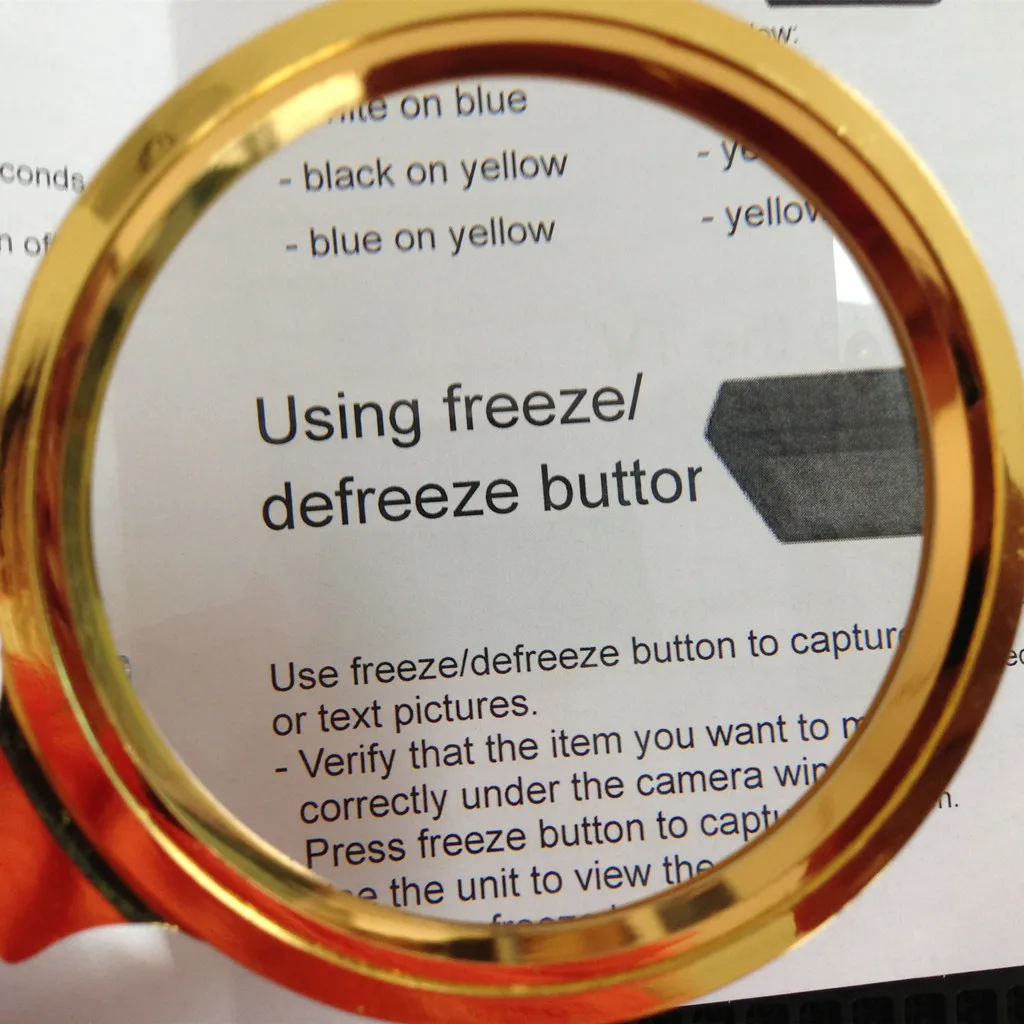 Лупа с золотистой оправой для ювелирных изделий ручная 80 мм 10 кратным