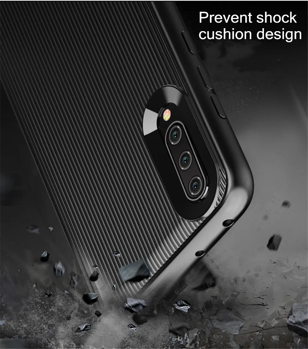 Чехол из углеродного волокна для Xiaomi 9 Mi A3 Lite CC9 CC9E мягкий силиконовый чехол в
