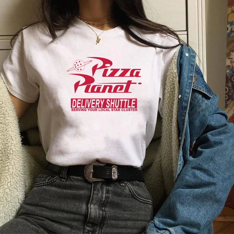 Пицца Pianet доставки челнок обслуживать Locaal звездное скопление Womnen Футболка