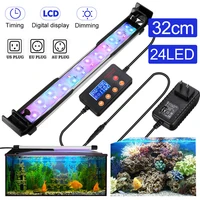 super slim led aquarium light multi color full spectrum fish tank aquatic plant marine grow lighting lamp 32cm eu plug