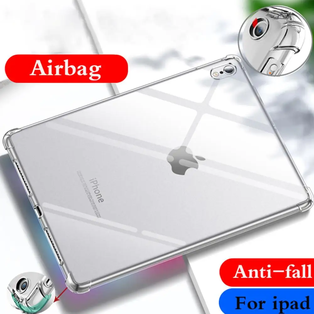 

For iPad 2 3 4 Case Drop Resistance Soft TPU Silicon Cover for Apple ipad2 ipad3 ipad4 A1460 A1430 A1396 transparent Back Cover