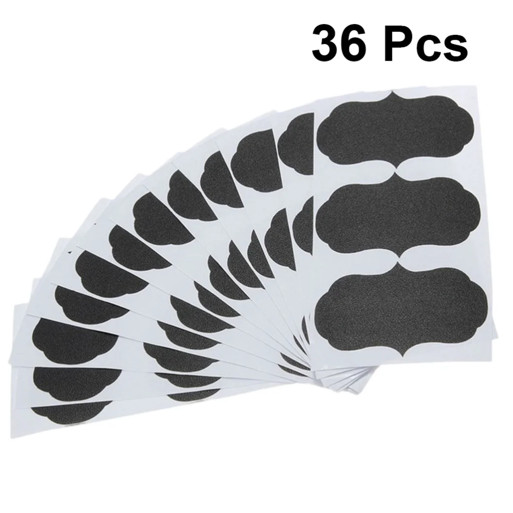 

36 Sheets Adhesive Label Stickers PVC Label Stickers for Bottle Book Refrigerator