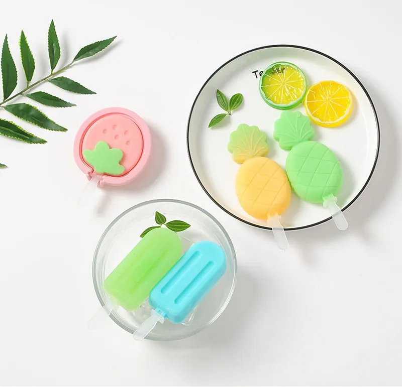 Силиконовая форма для мороженого Фруктового милая Клубника ананас самодельная |