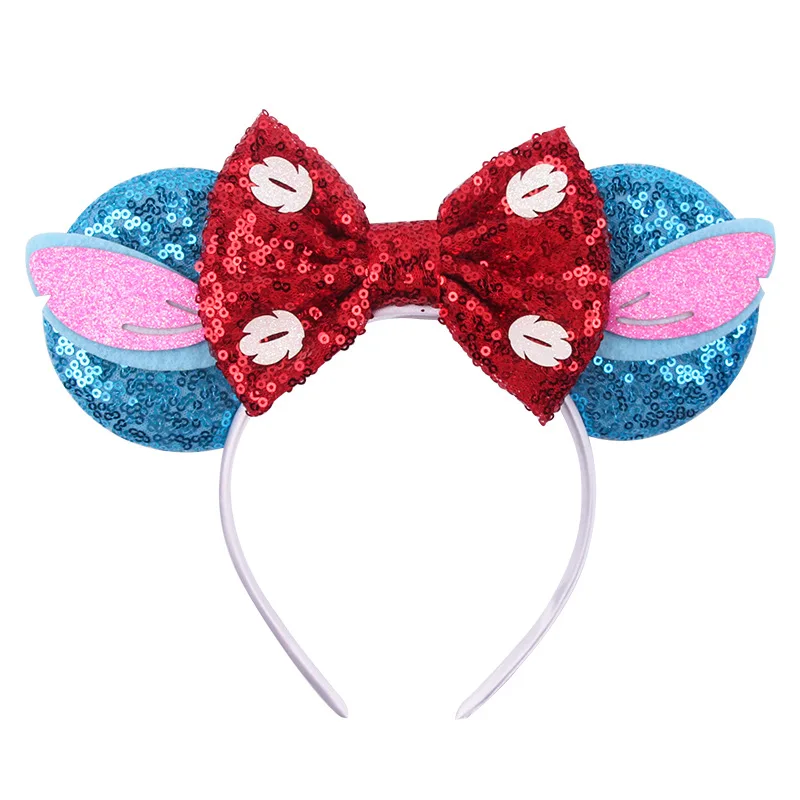 Новый Disney платье принцессы с Микки и Минни ободок блестками цветочным рисунком