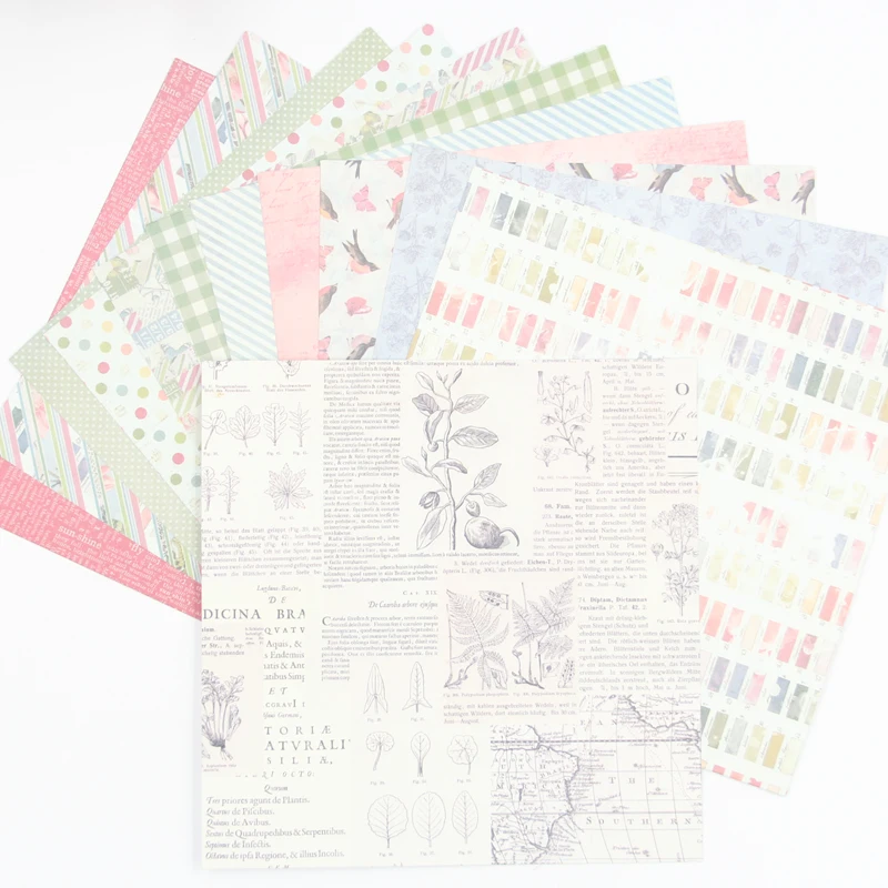 Односторонняя простая винтажная фотобумага ручной работы с растительным