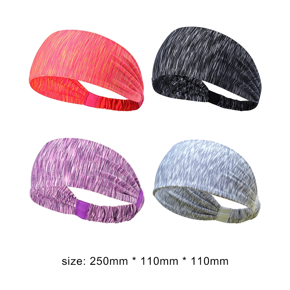 

Outdoor Sports Workout Fitness Elastic Headband Breathable Yoga Stripe Sweatband Multi-color Headband Spa Package