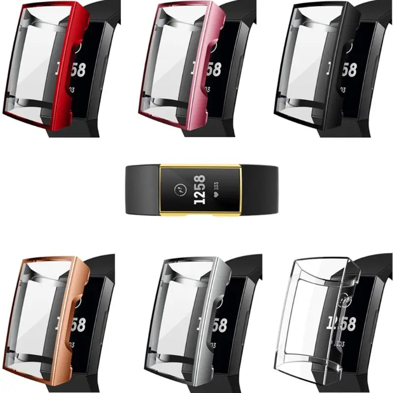 Силиконовый чехол для Fit bit Charge 4/3 Band TPU Защитная рамка Fitbit Charge3/4 защитный Замена