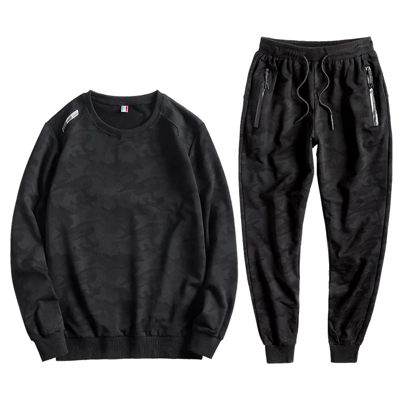 Мужской Камуфляжный комплект с принтом 2019 Новый Повседневный спортивный костюм