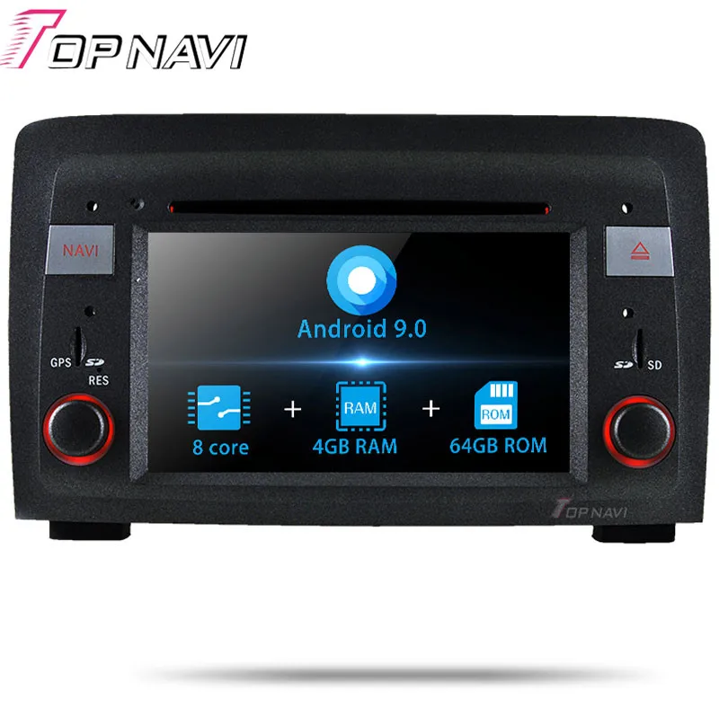 Topnavi 1024*600 Восьмиядерный " Android 9,0 Автомобильная dvd-навигационная система для Fiat Idea(2003-2007) Lancia Musa(2004-2008) плеер стерео