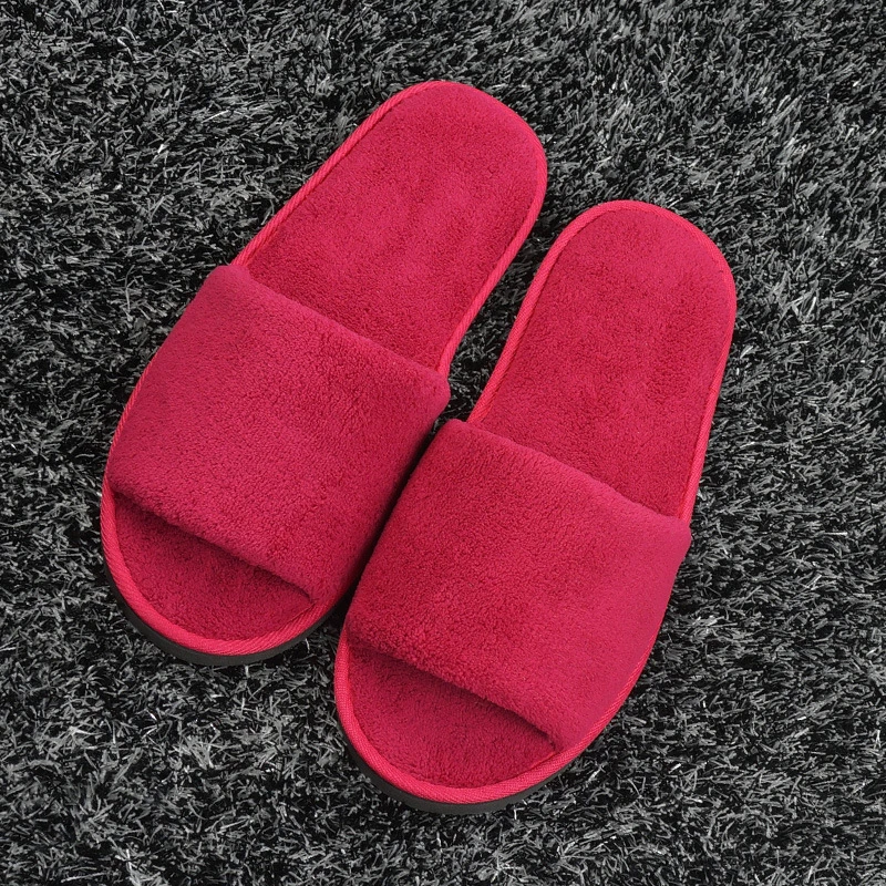 

Non-Slip Home Indoor Slippers Coral Fleece Women's Slippers Non-disposable Warm Fluffy Shoes Women Plush Slippers Spring Autumn