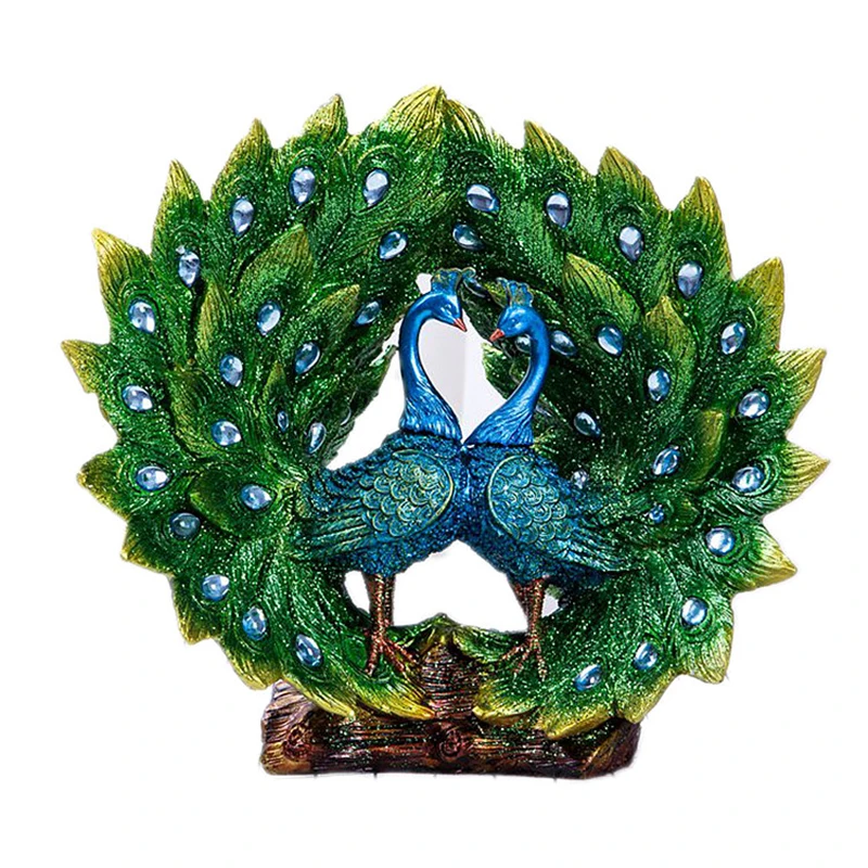 Европа смолы павлин фигурки украшения домашнего декора предметы меблировки