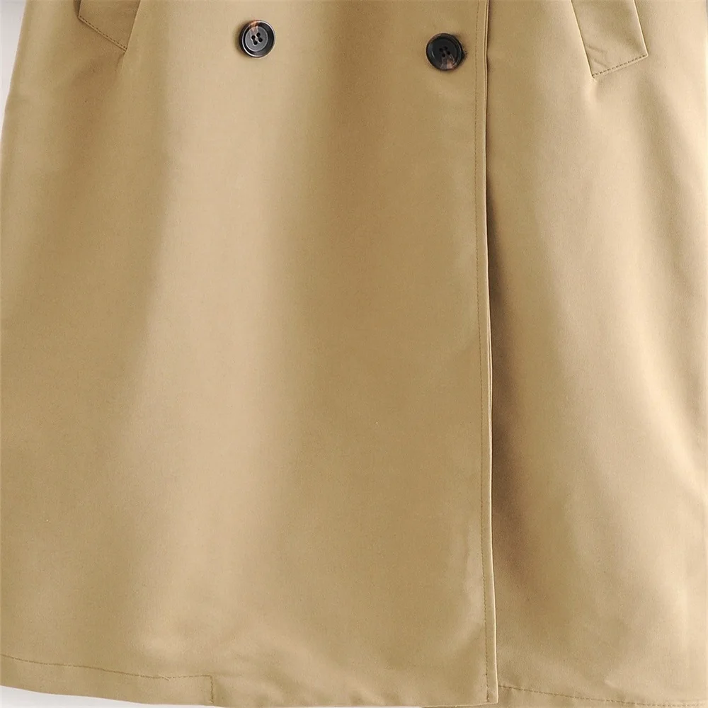 

Fall 2020 women's new lace-up waist slim thin double-breasted temperament waterproof all-inclusive trench coat