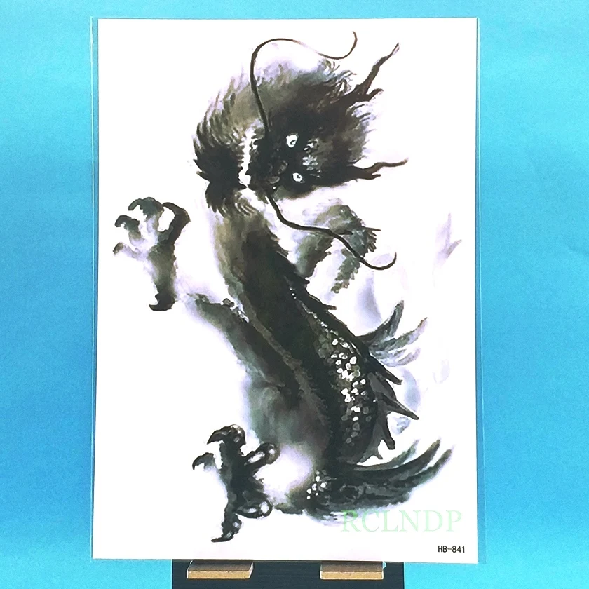 

Waterproof Temporary Tattoo Dragon animal tatto flash tatoo fake tattoos Henna large size body art for girl women man
