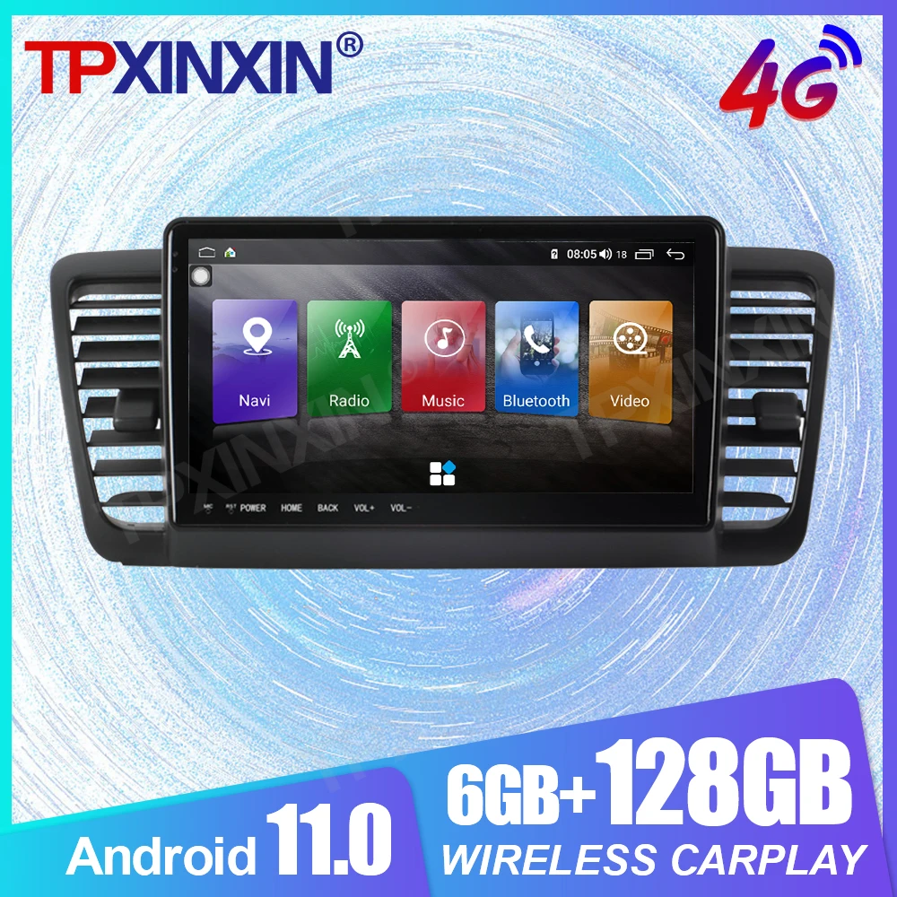 

Автомагнитола для Subaru Outback 3 Legado 4 2003-2009 Android 11 8 + 256G с GPS-навигацией, автомобильный стерео Мультимедийный Плеер, головное устройство, радио, спу...