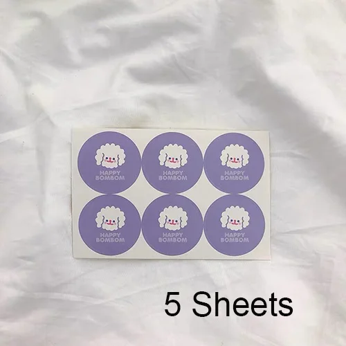 Purple Sheets Happy monkey 5 листов/упаковка Kawaii стикер s для Слим коробка наклейка с милым рисунком для слизи контейнеры банки DIY Декор Подарочная игрушка - Цвет: Purple Sheets