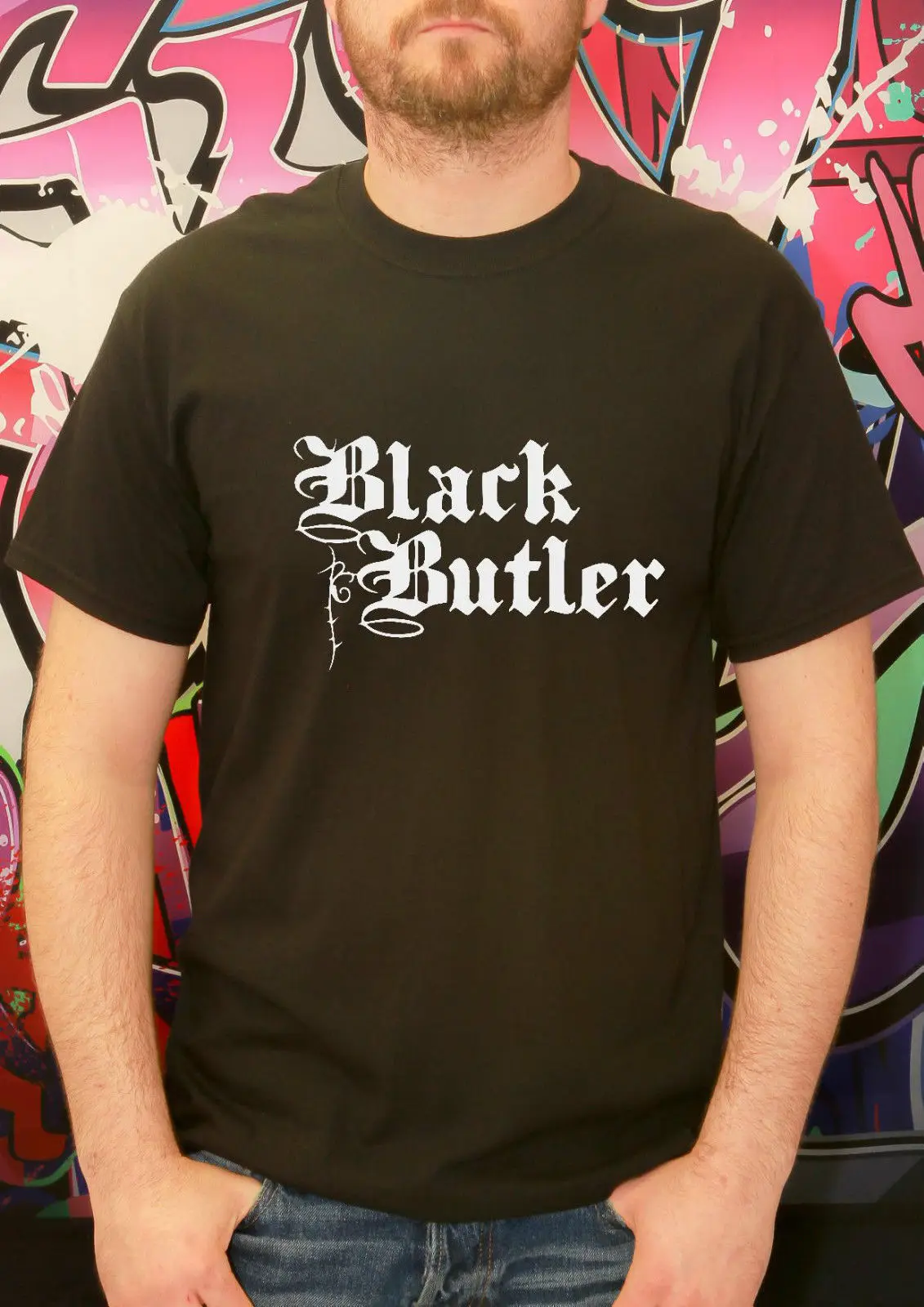 Черный Дворецкий футболка аниме манга для косплея топы оптовая продажа на заказ