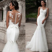 mermaid lace appliques wedding dresses turkey 2019 button bridal dress custom made wedding gown vestidos de noiva plus size