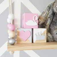3pcs cloud wooden building blocks ornament for kids toys baby room decoration handcraft cube gifts decal thing photo props