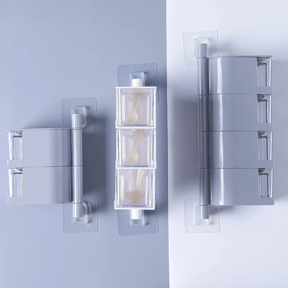 Бесследная настенная коробка для хранения многослойная вращающаяся приправа