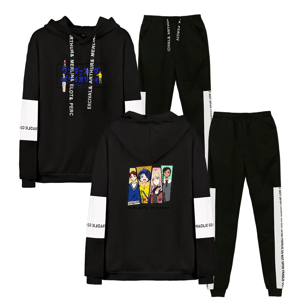 

Wonder Egg Priority Men's Hoodie Tracksuit Two Piece Set Unisex Hoodies+Sweatpants Casual Harajuku Hoodie Set 2021 Fall New