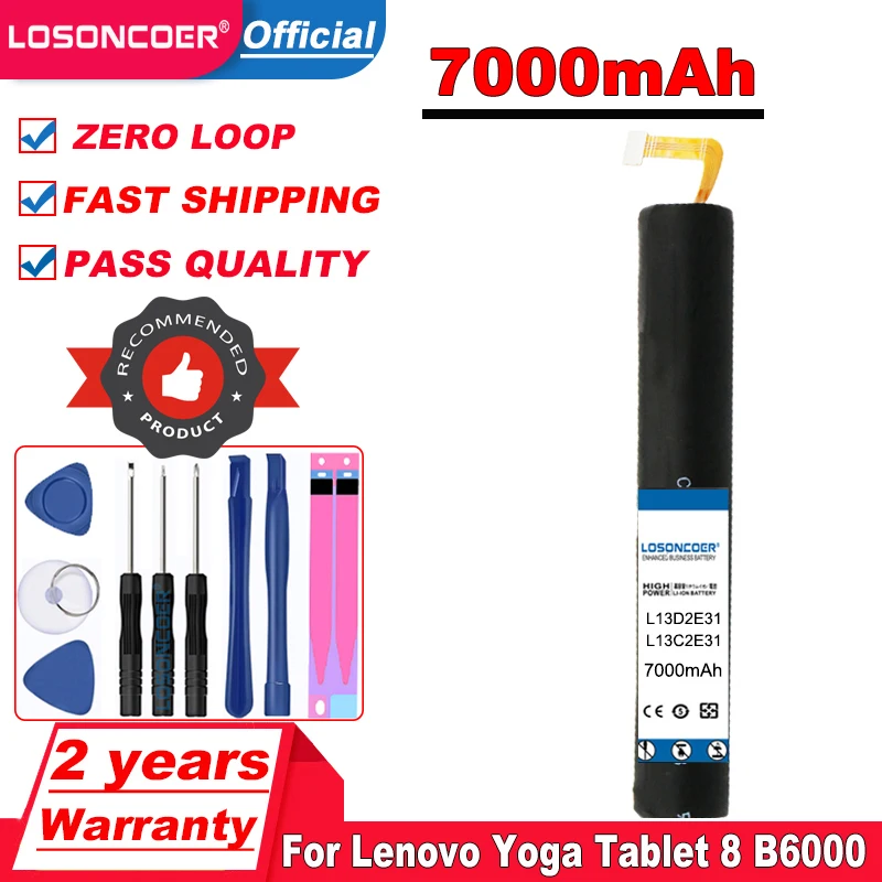 Топ бренд 100% новинка 7000 мач L13D2E31 L13C2E31 аккумулятор для планшета Lenovo Yoga Tablet 8 B6000 Φ