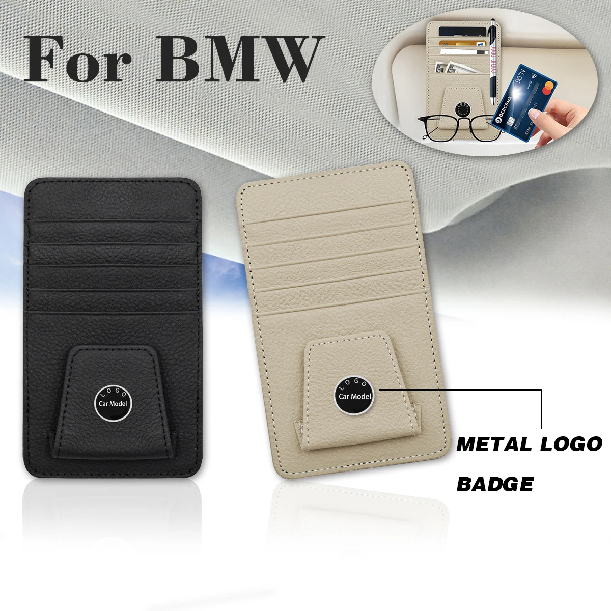 Автомобильный Органайзер с солнцезащитным козырьком карты Чехол для BMW авто
