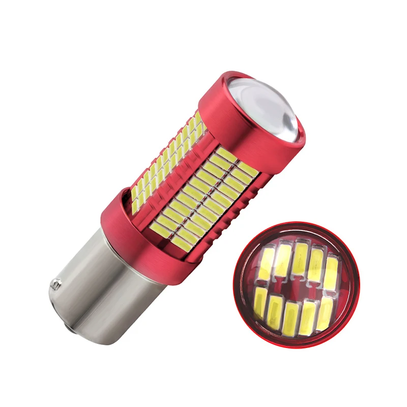 Супер яркий светодиодный светильник для автомобиля 1156 BA15S 1157 BAY15D S25 4014 SMD задний