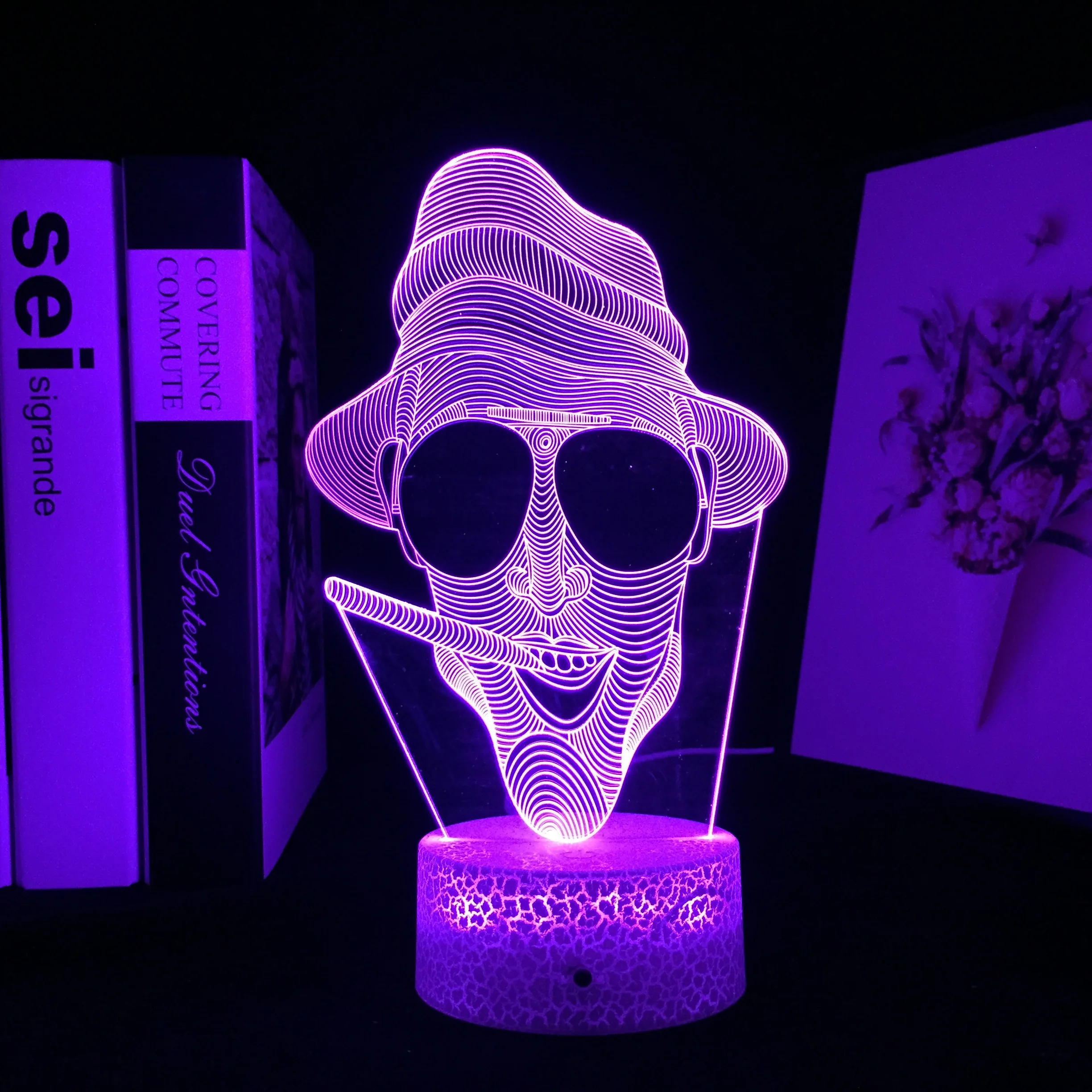

Abstract Figure 3D LED Night Light Touch Remote Contro Colorful Room Atmosphere Decor Light for Birthday Gift Acrylic Table Lamp