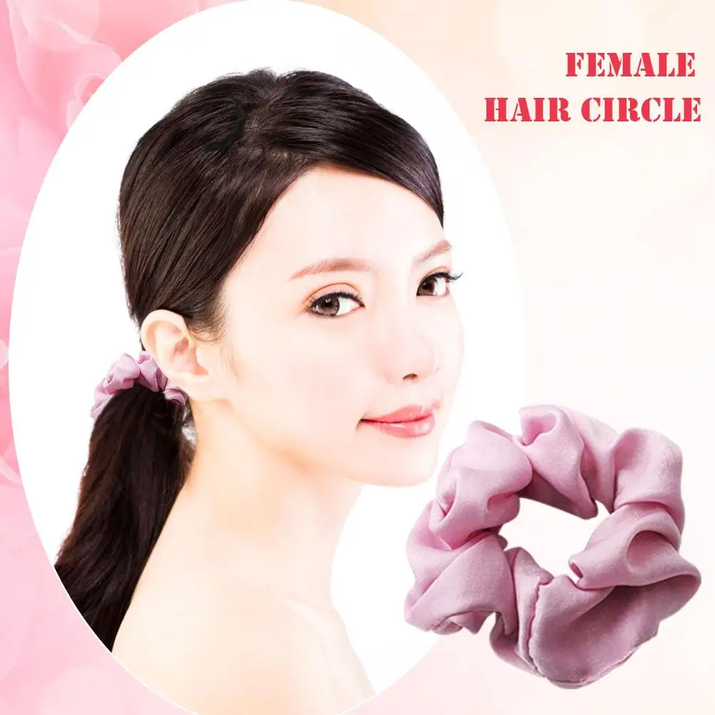 Женские кольца для волос атласная ткань резинки конский хвост держатель ободок